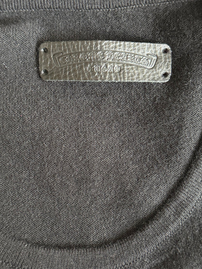 Chrome Hearts Black Embroidered Cross Women's Cashmere Sweater