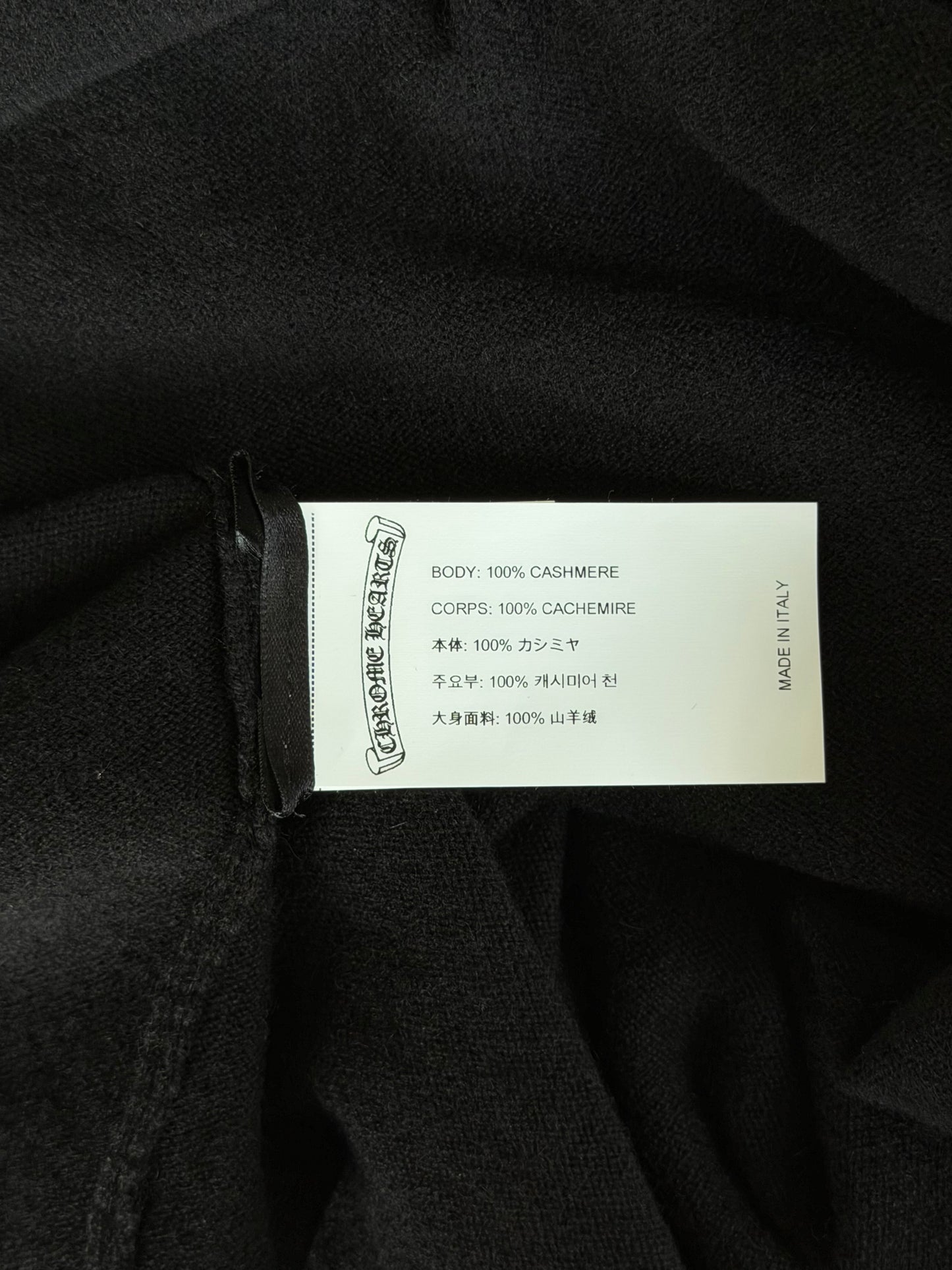 Chrome Hearts Black Embroidered Cross Women's Cashmere Sweater