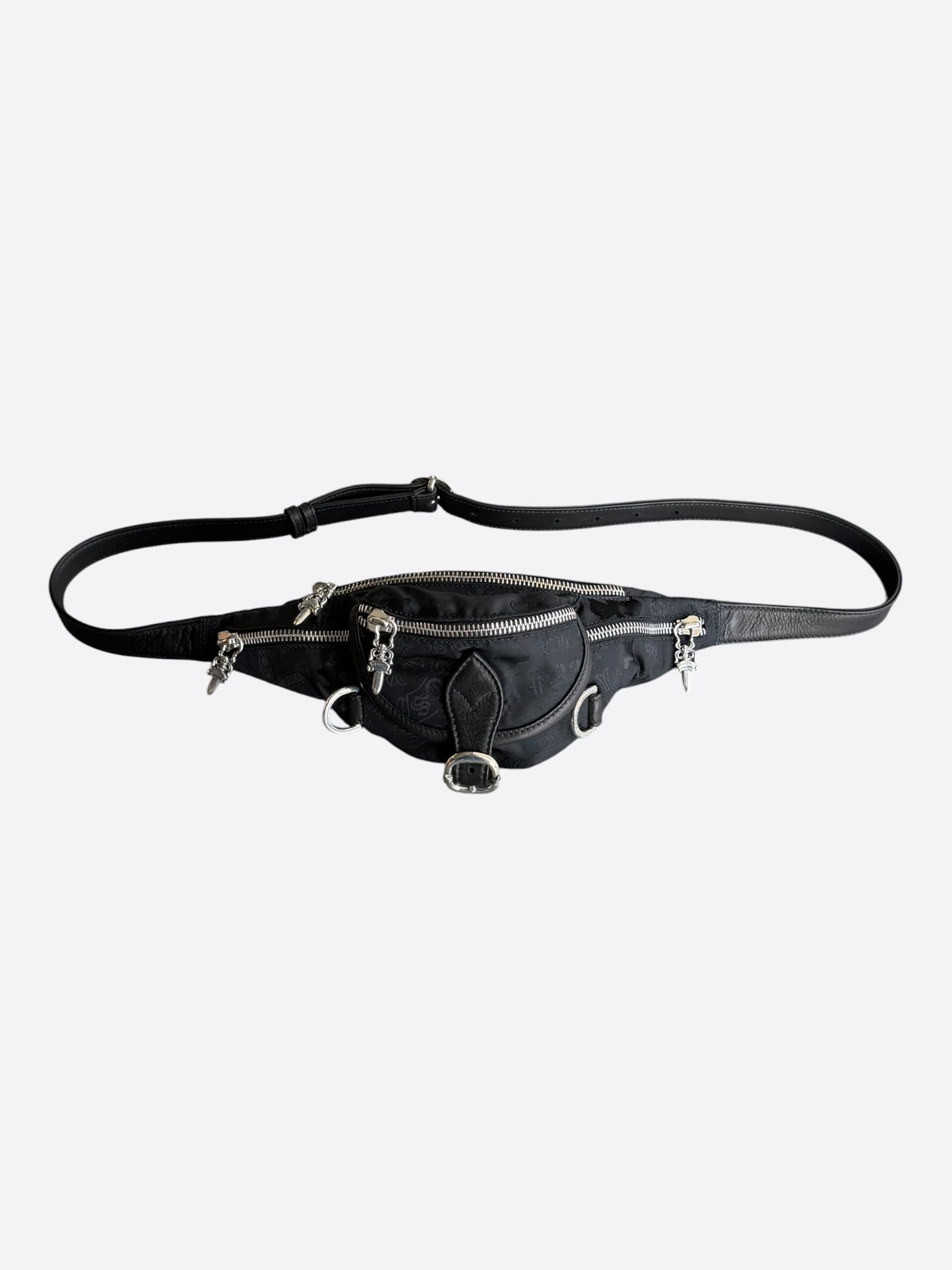 Chrome Hearts Black Stencil Nylon Mini Snat Pack