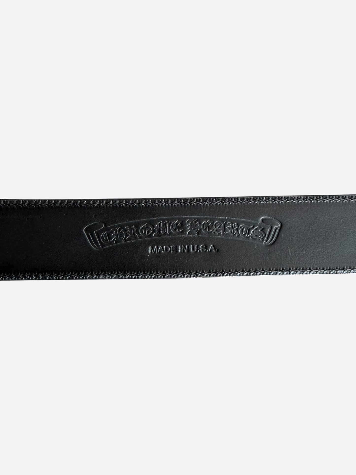 Chrome Hearts Black Leather Belt