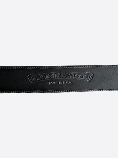 Chrome Hearts Black Leather Belt