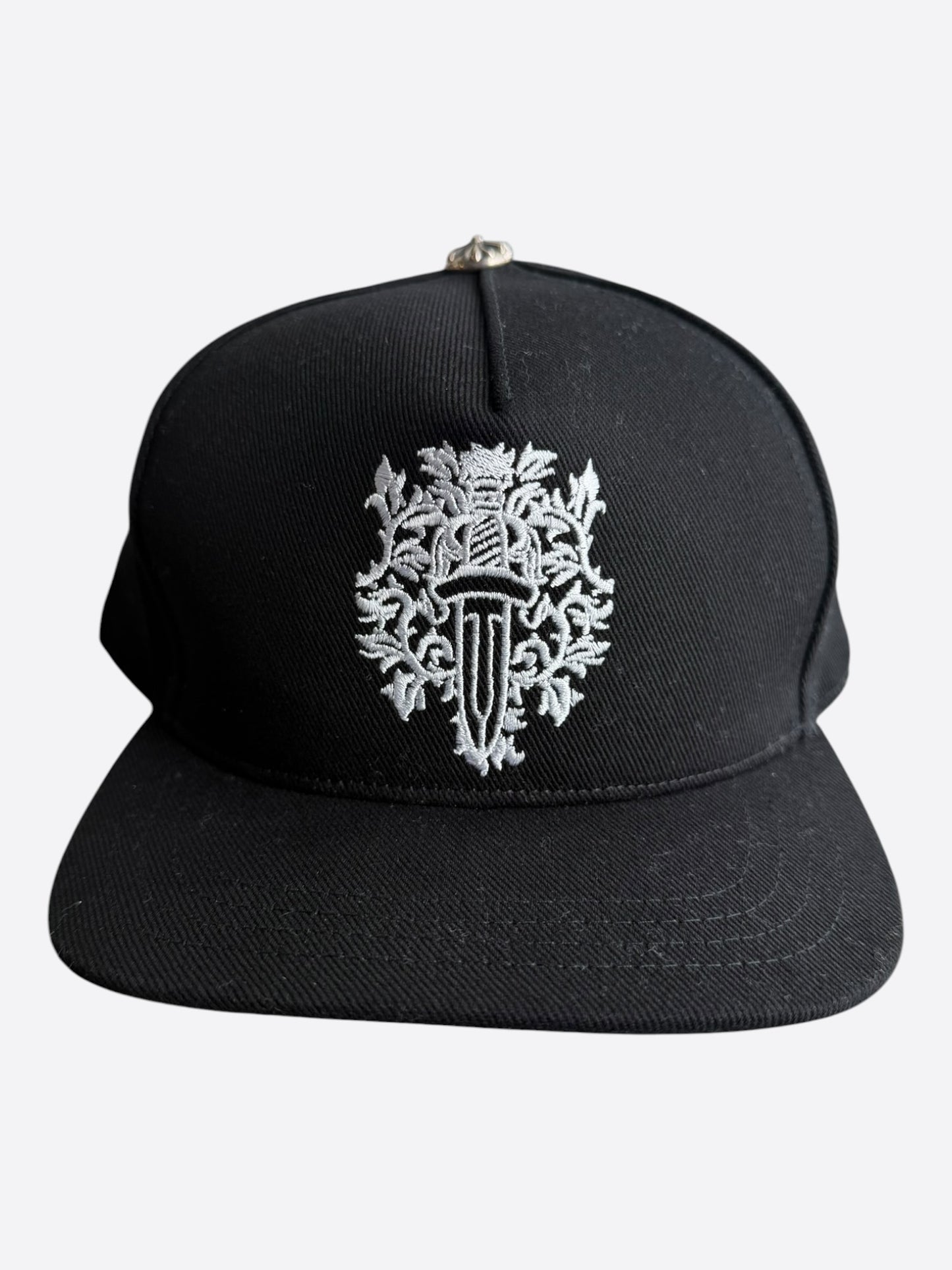 Chrome Hearts Black & White Wine Dagger Logo Hat