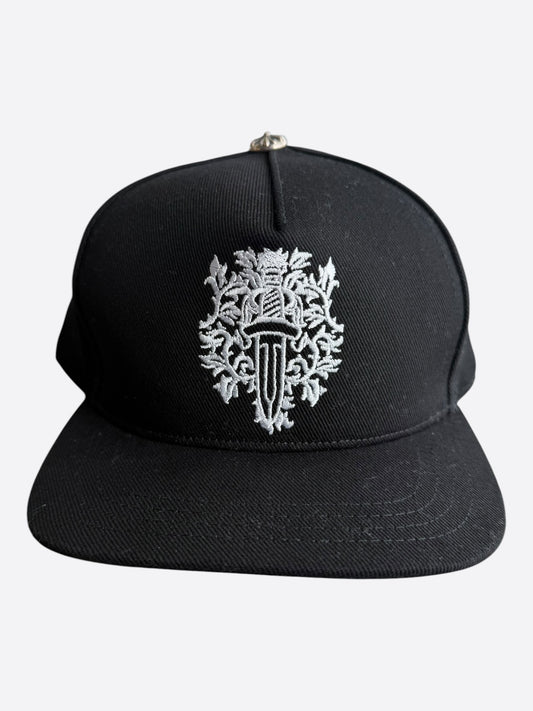 Chrome Hearts Black & White Wine Dagger Logo Hat