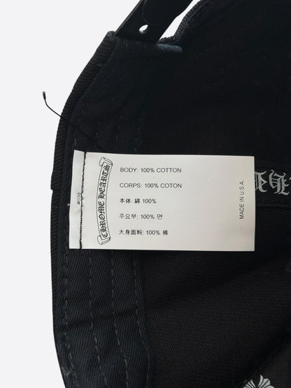 Chrome Hearts Black & White Wine Dagger Logo Hat