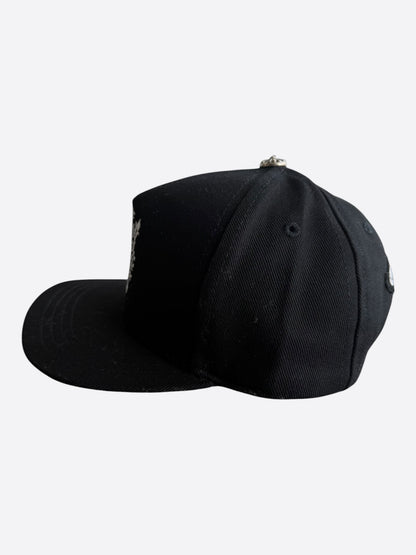 Chrome Hearts Black & White Wine Dagger Logo Hat