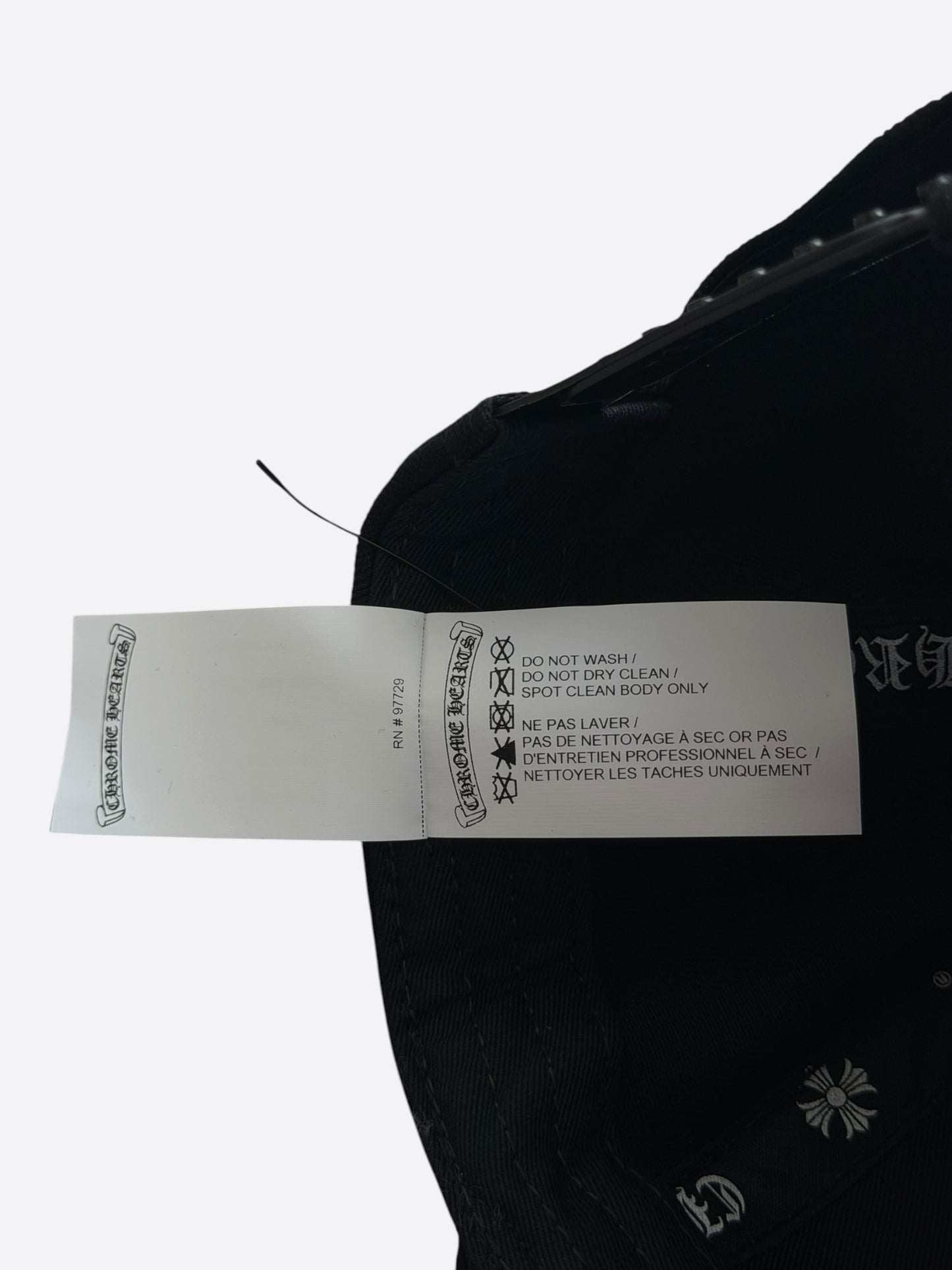 Chrome Hearts Black & White Wine Dagger Logo Hat