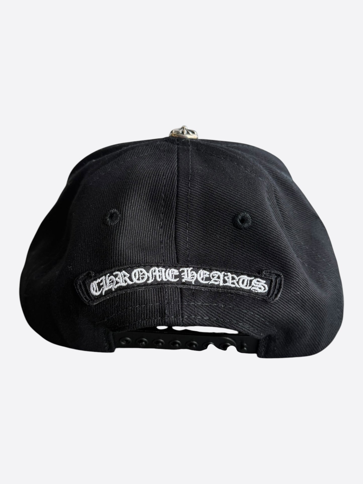 Chrome Hearts Black & White Vertical Logo Hat