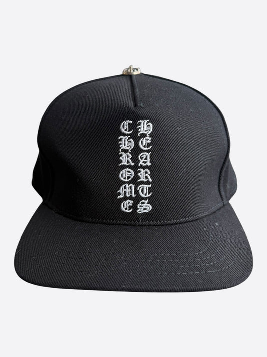 Chrome Hearts Black & White Vertical Logo Hat