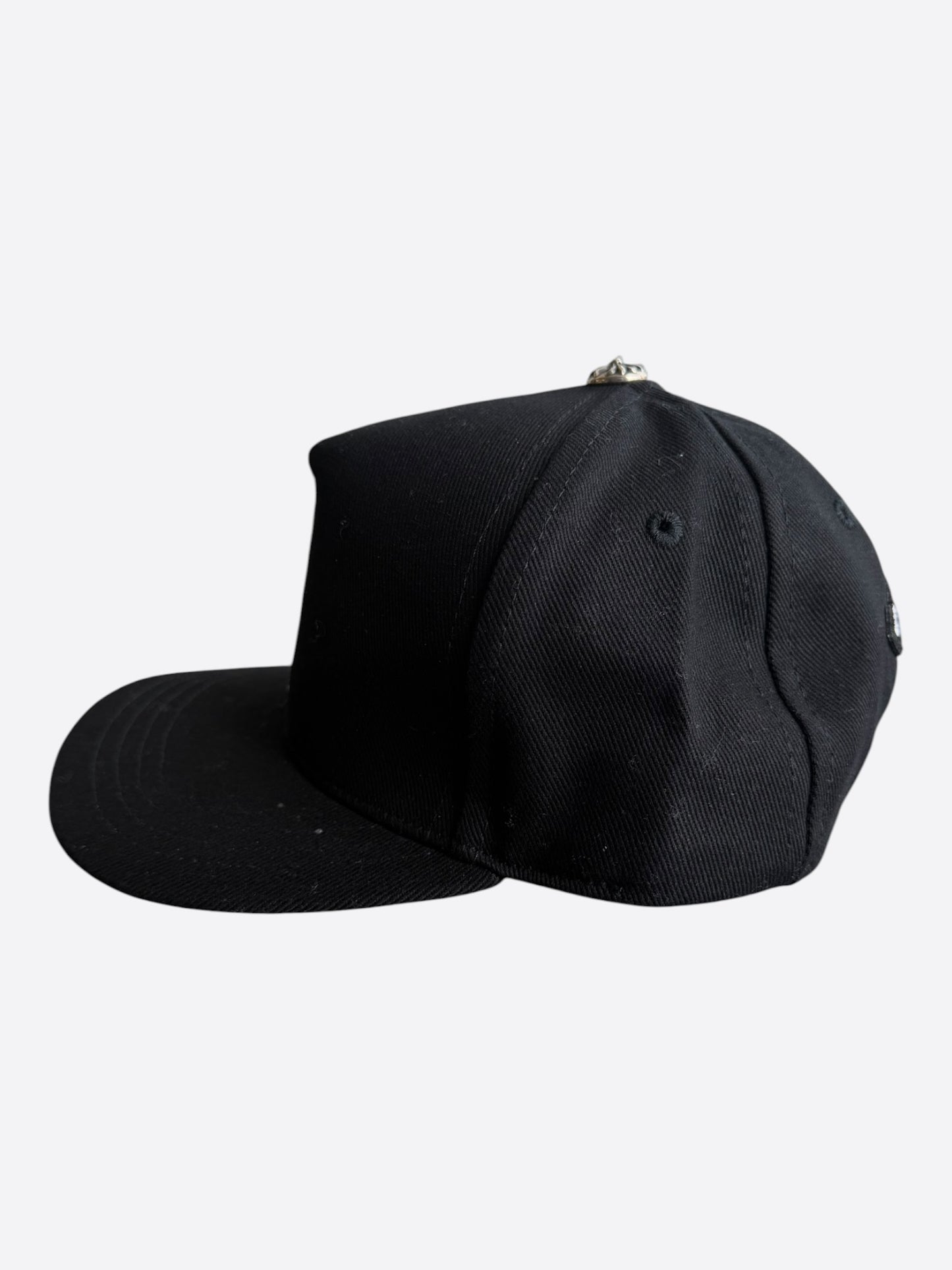 Chrome Hearts Black & White Vertical Logo Hat