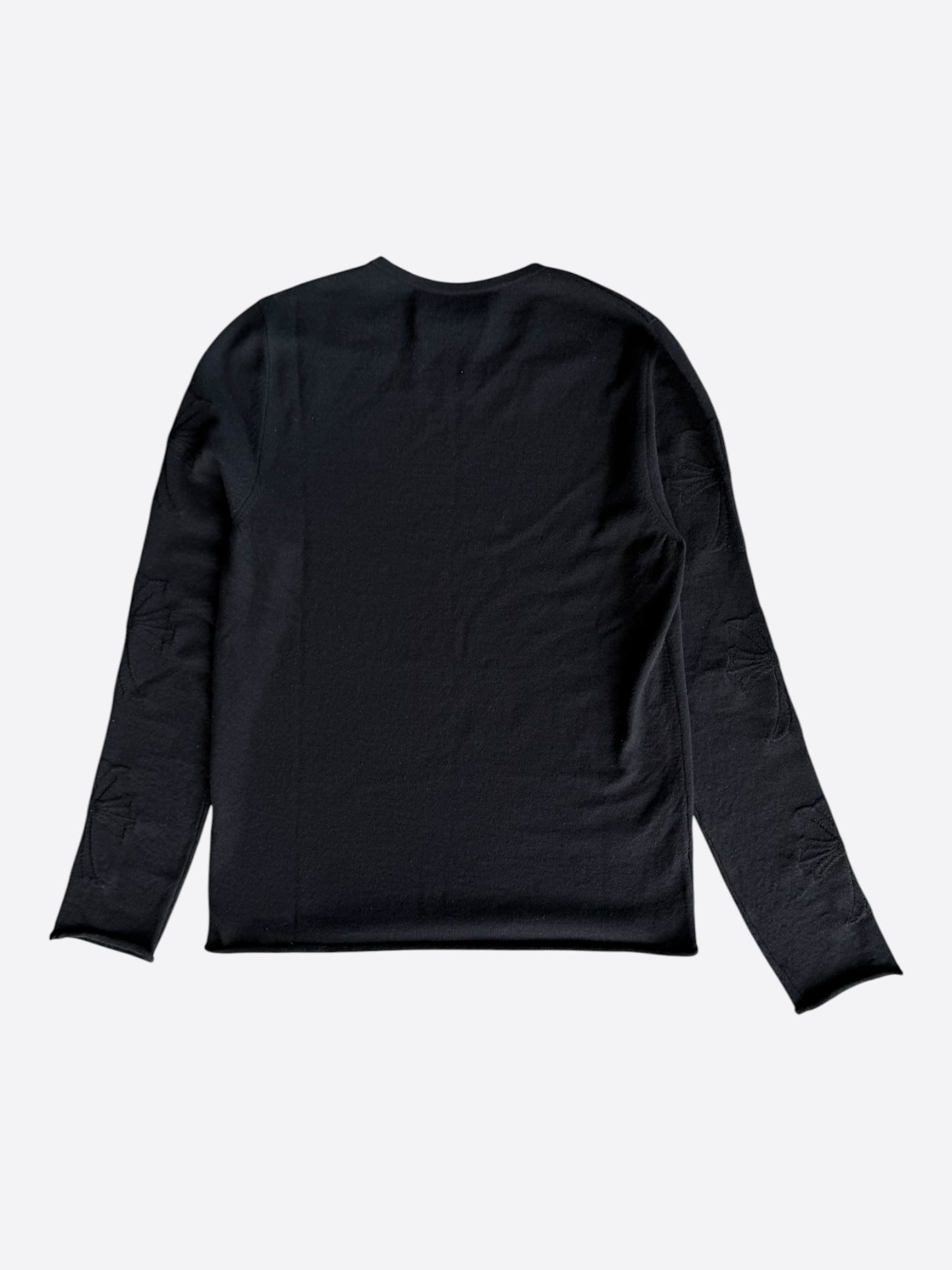 Chrome Hearts Black Embroidered Cross Women's Cashmere Sweater