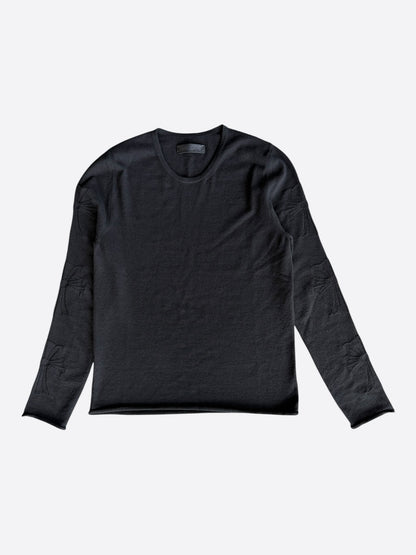 Chrome Hearts Black Embroidered Cross Women's Cashmere Sweater