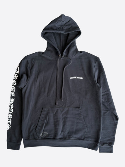 Chrome Hearts Black & White Scroll Logo Hoodie
