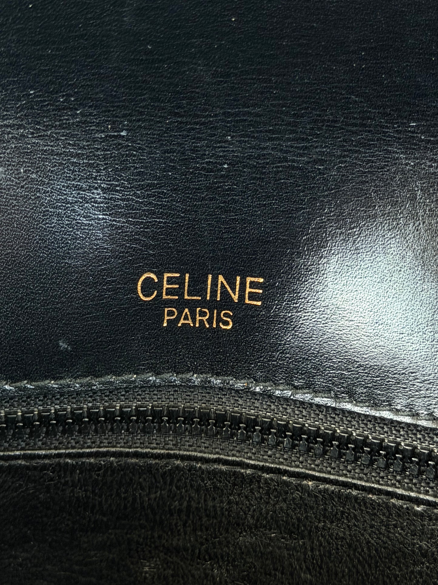 Celine Black & Gold Clutch