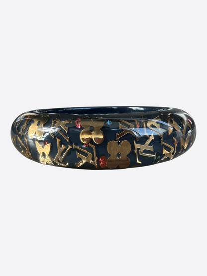 Louis Vuitton Navy & Gold Inclusion Bangle