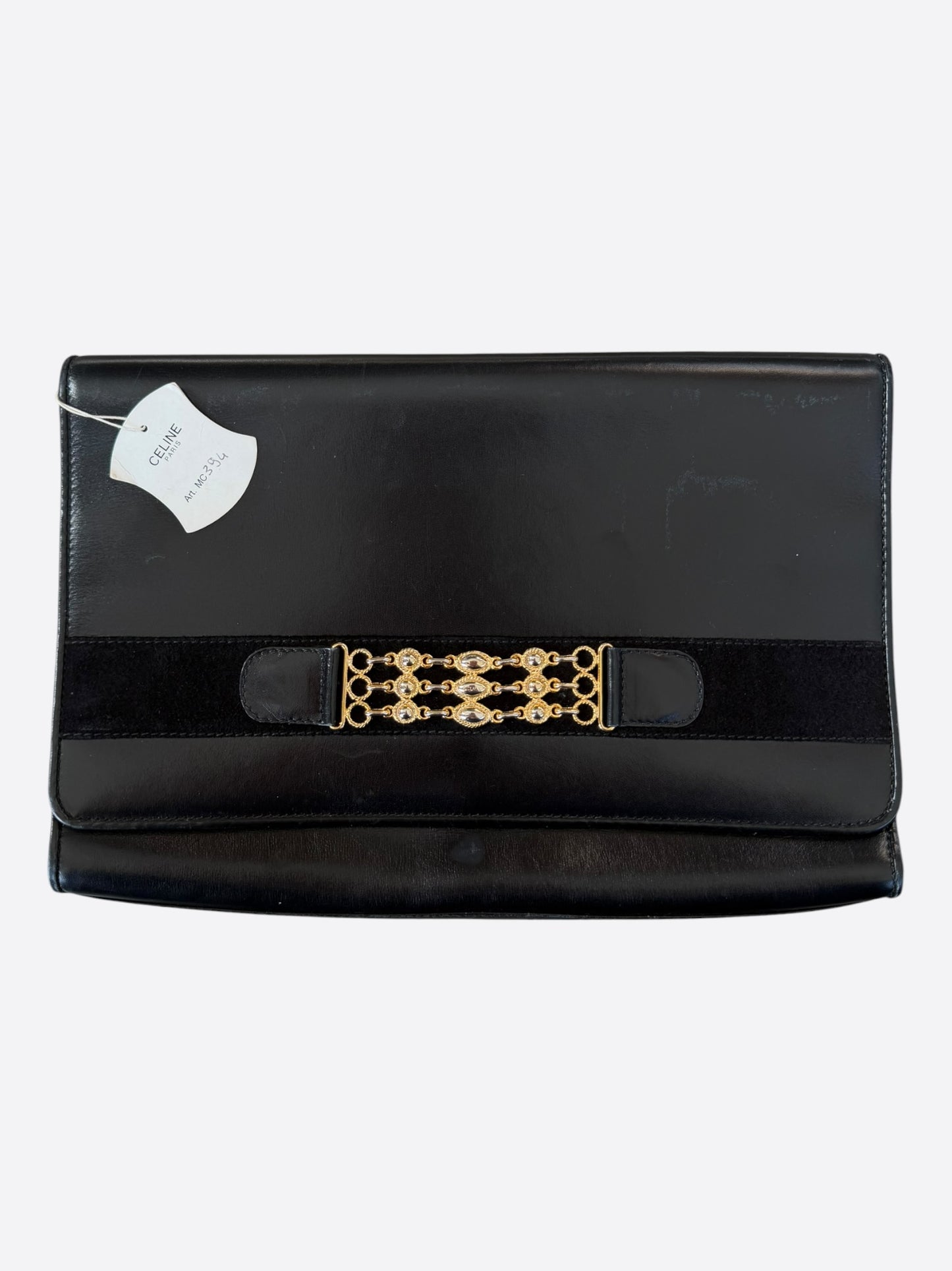 Celine Black & Gold Clutch