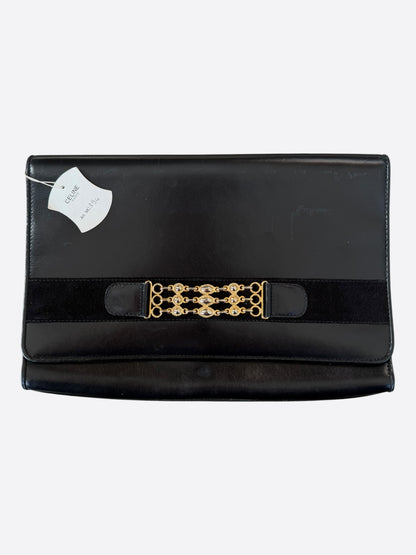 Celine Black & Gold Clutch