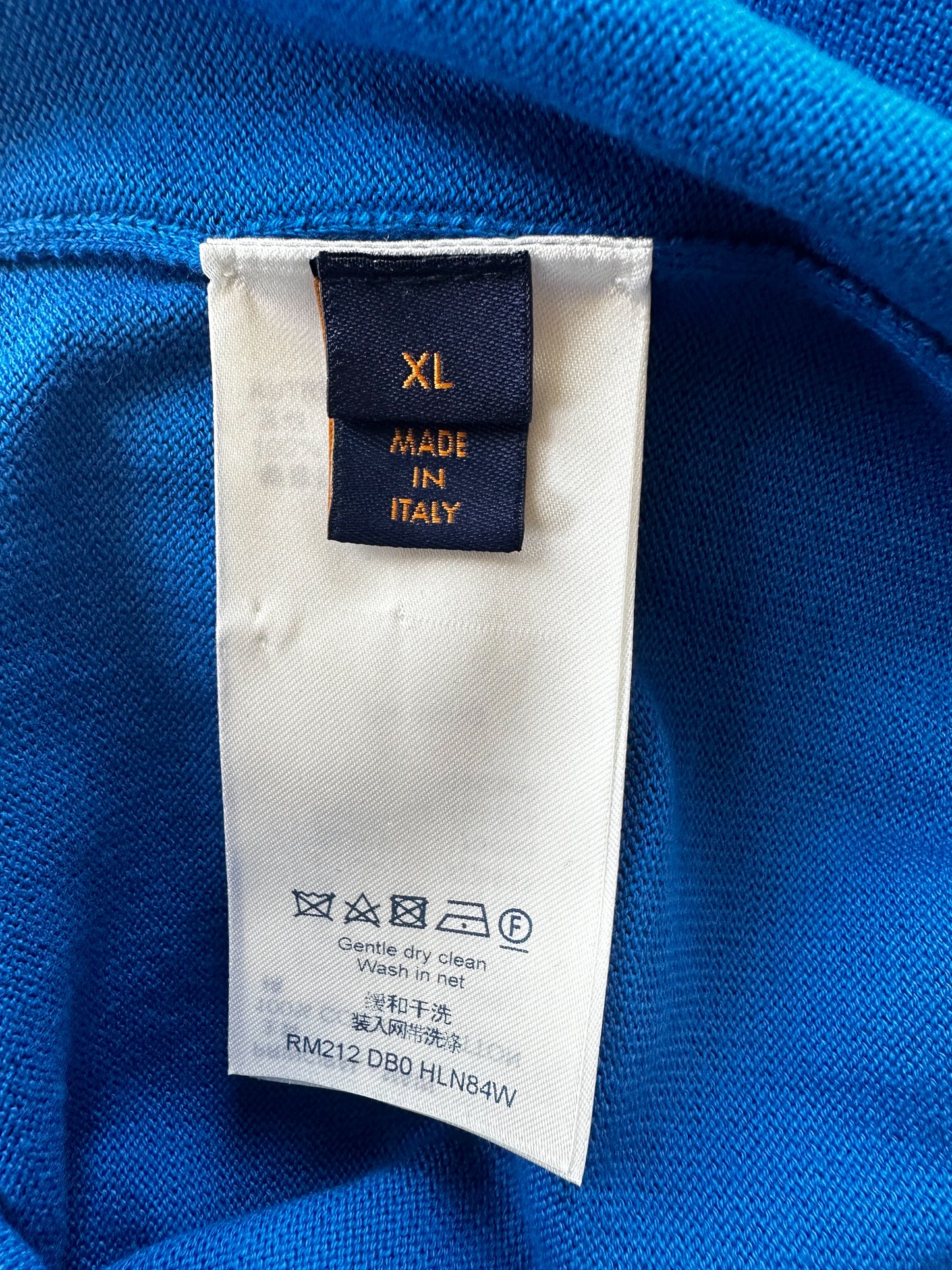 Louis Vuitton Blue & White Everyday Logo Intarsia T-Shirt