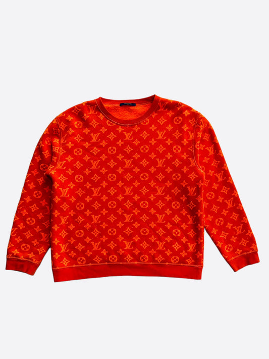 Louis Vuitton Orange Monogram Jacquard Sweater