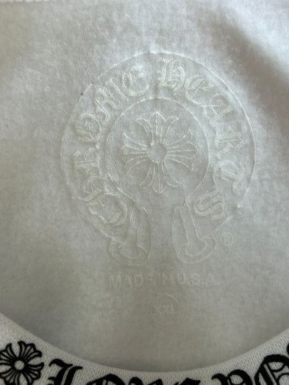 Chrome Hearts White & Black Love You Neck Logo Sweater