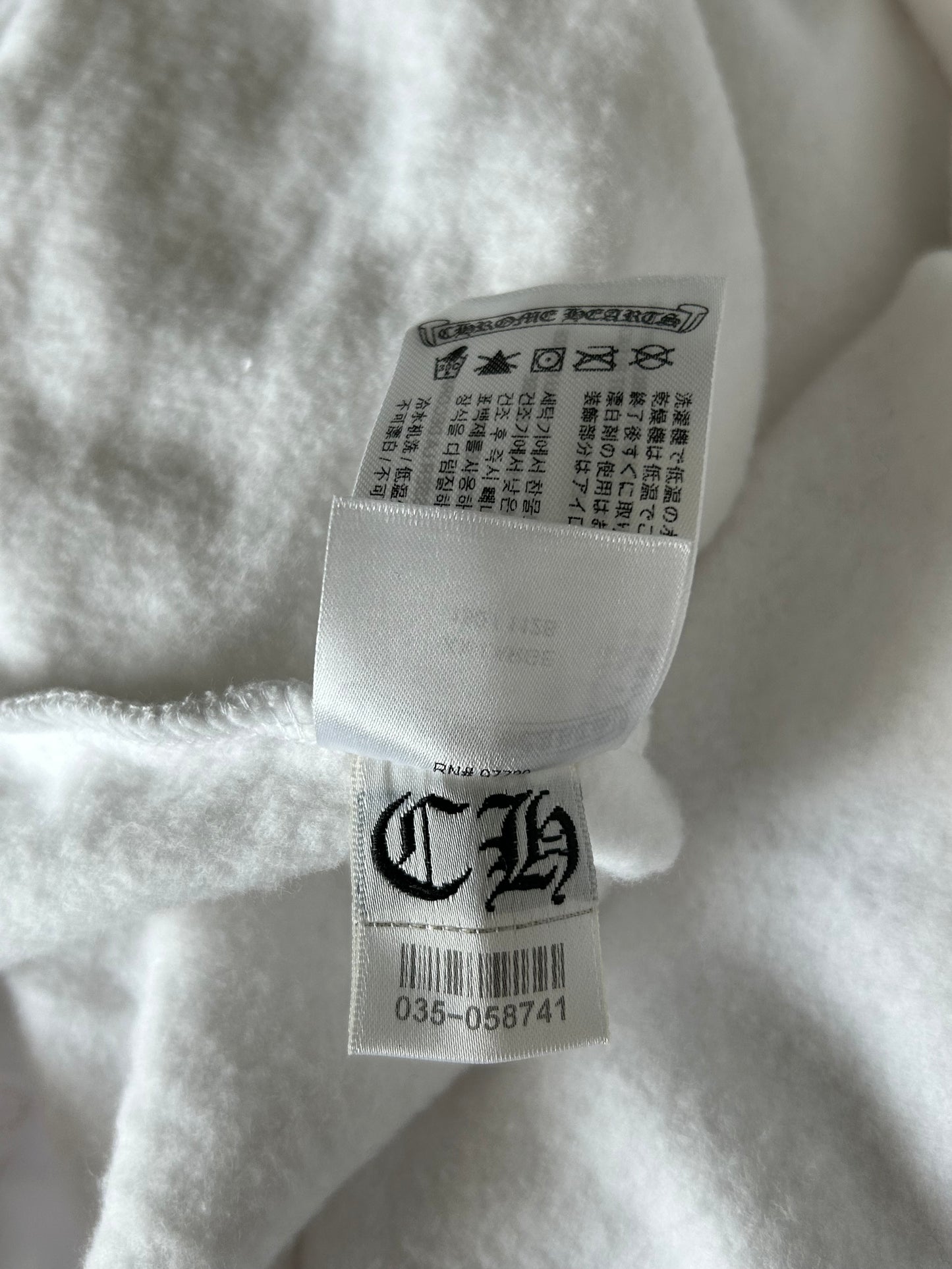Chrome Hearts White & Black Love You Neck Logo Sweater