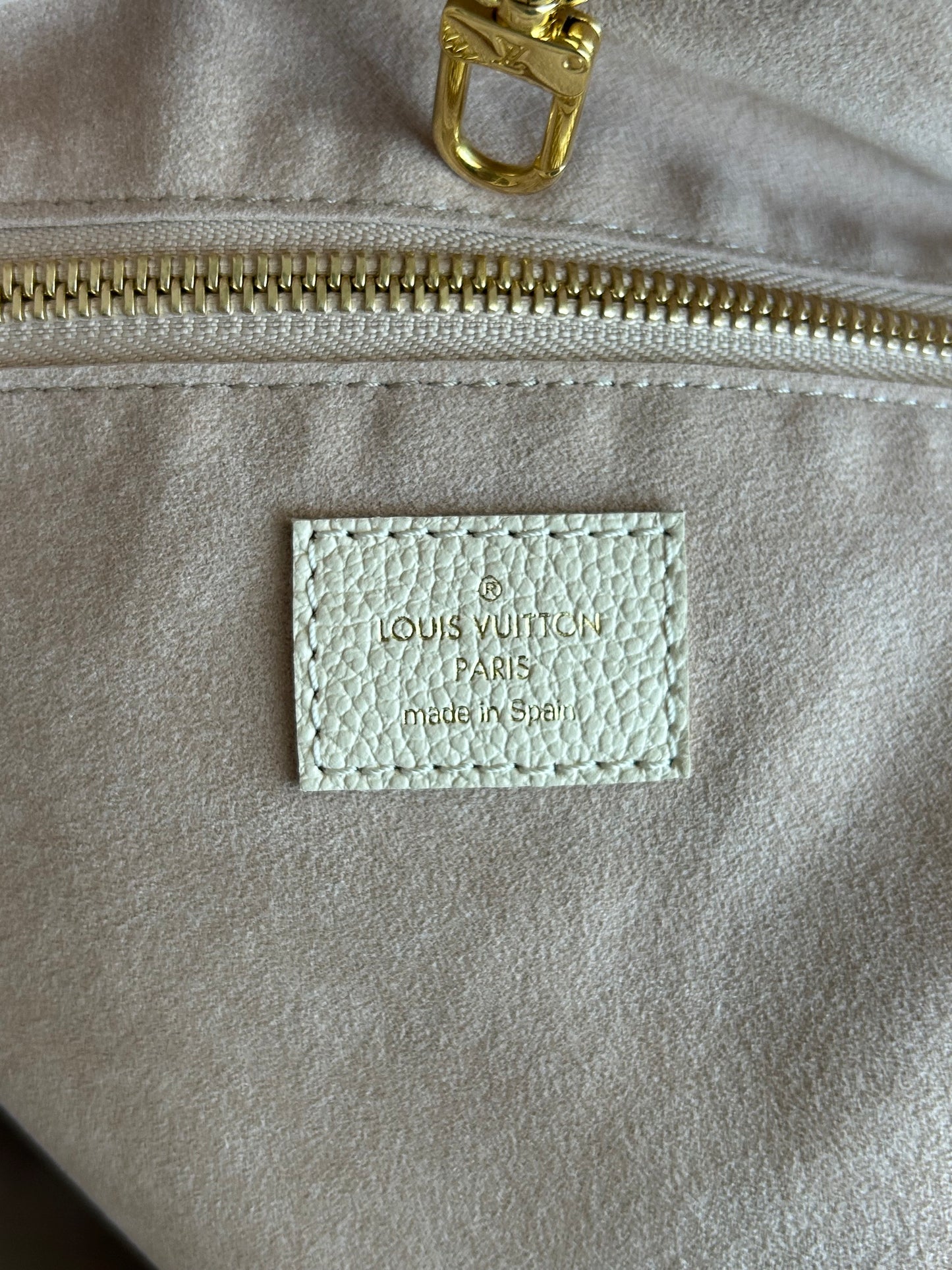 Louis Vuitton Cream & Rose Monogram Empreinte Neverfull MM