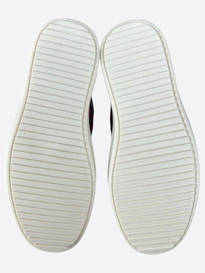 Rick Owens Pink & White Leather Women's Low Top Sneakers