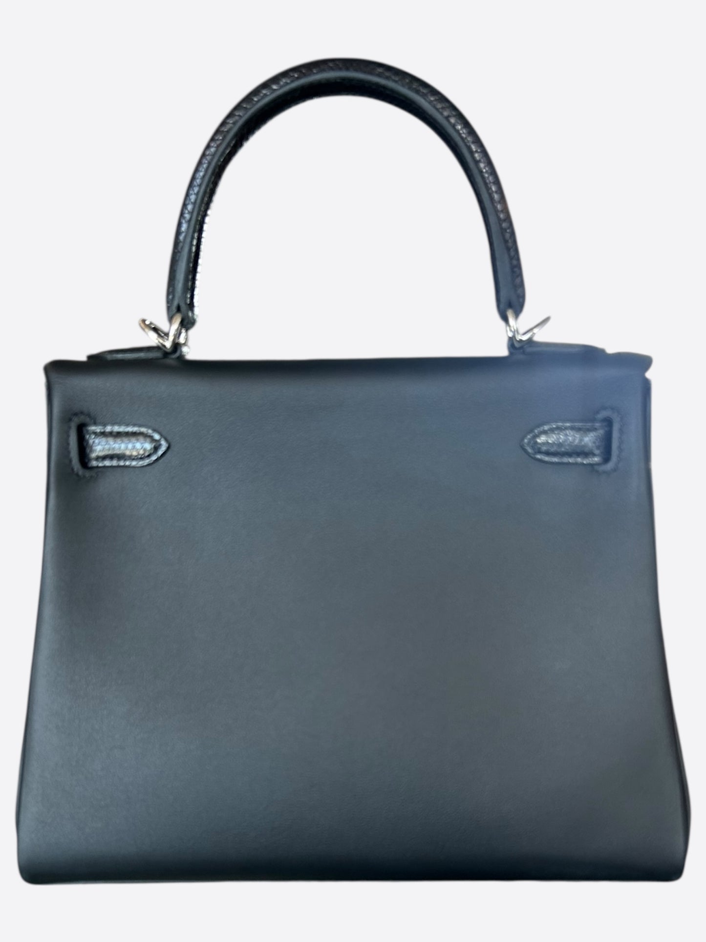 Hermes Black Swift & Lizard Touch Kelly 25
