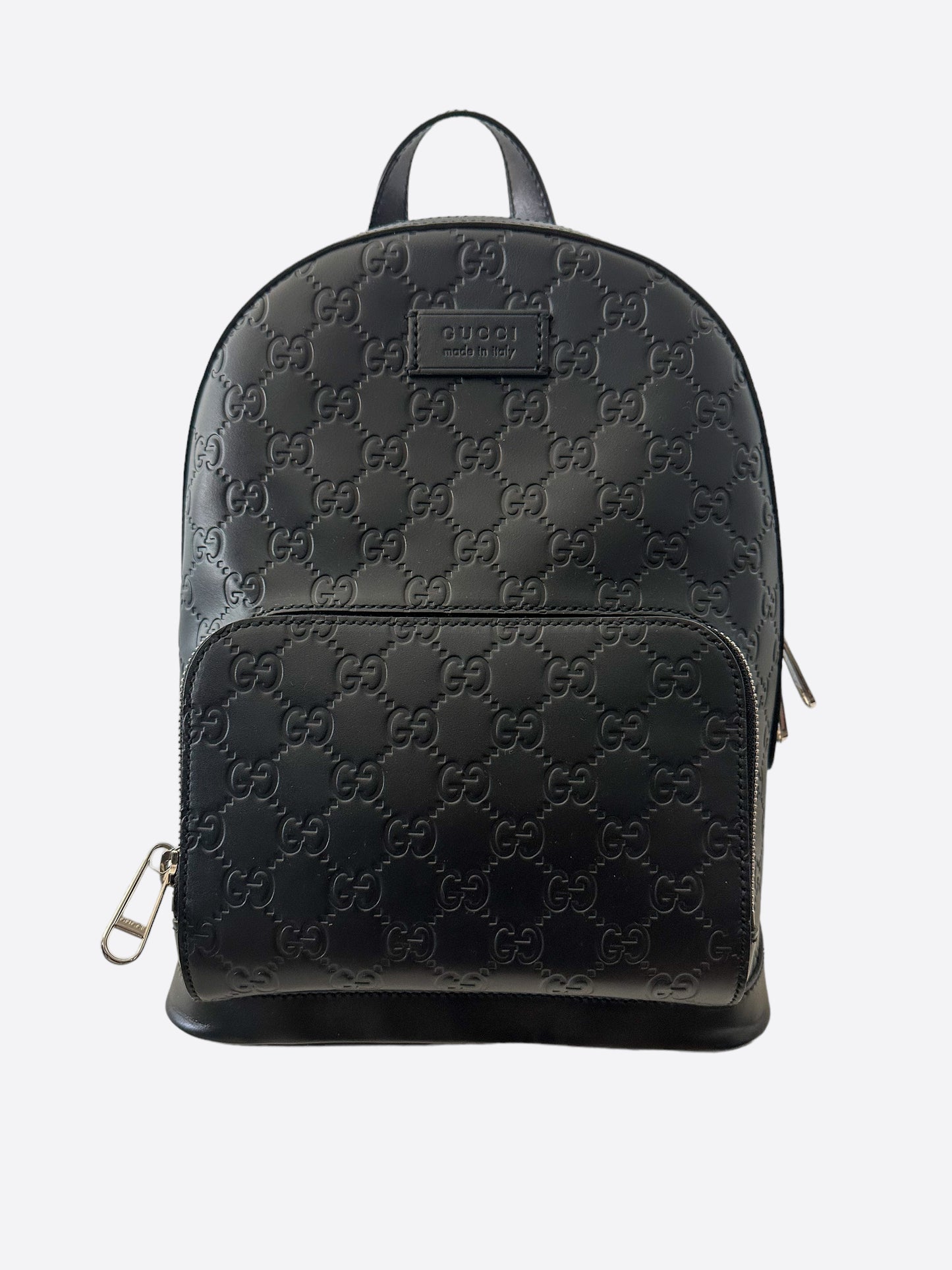 Gucci GG Supreme Monogram Web Small Backpack in Black