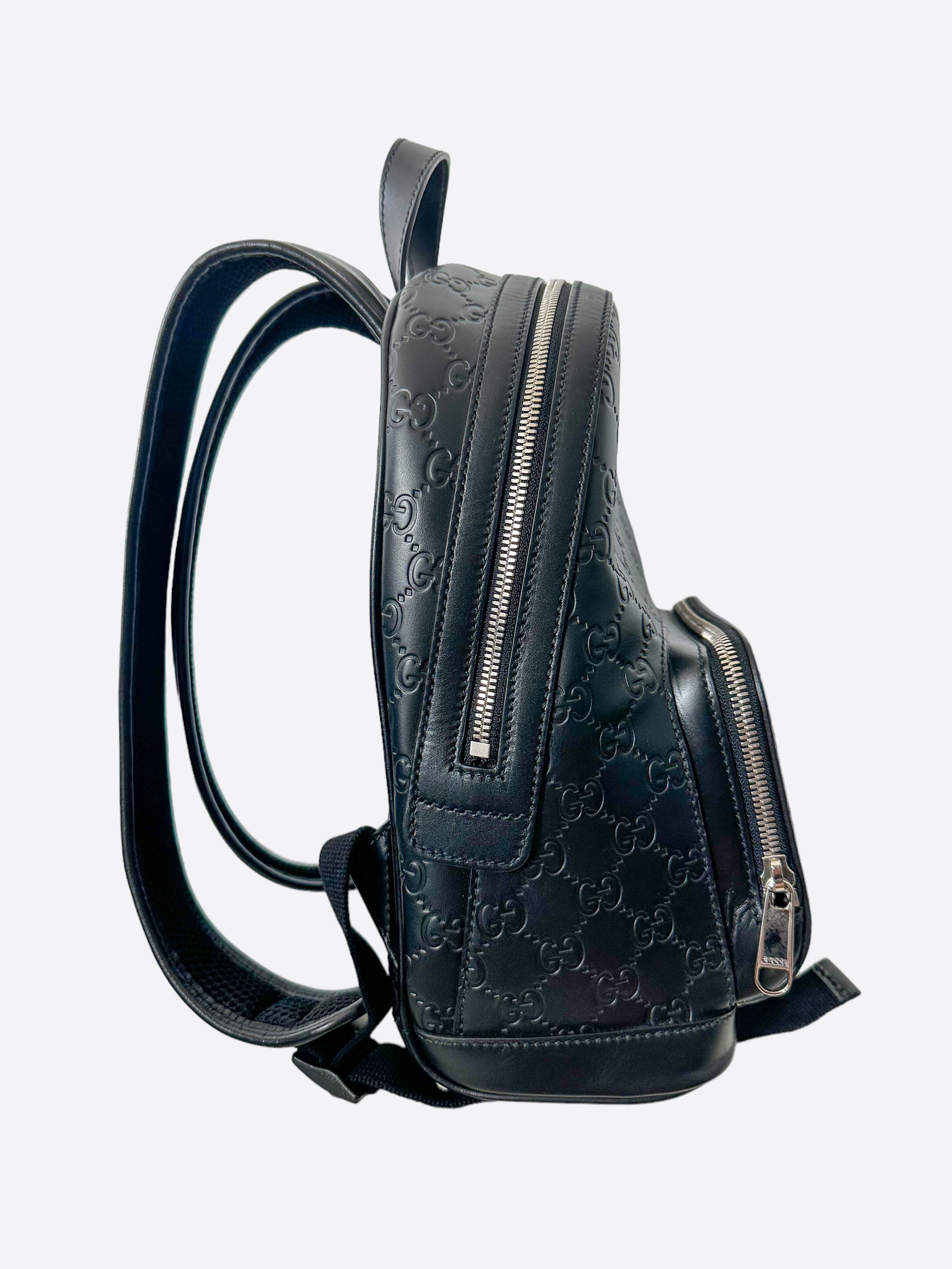 gucci mini backpack nordstrom Gucci Black Supreme GG Monogram Mini Backpack – Savonches
