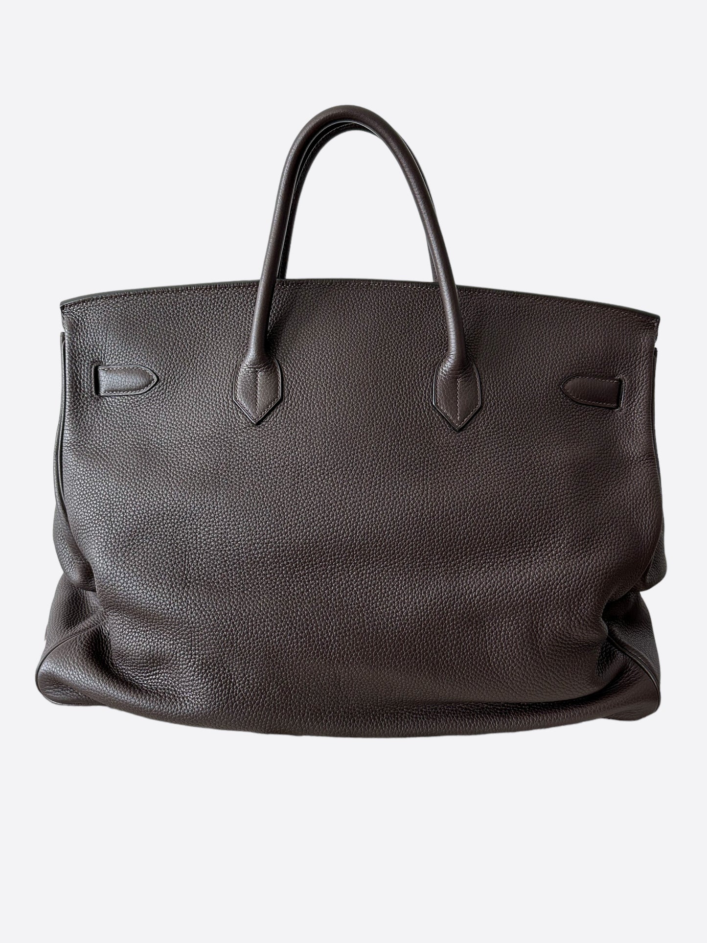 Hermès Dark Brown Clemence Birkin 50