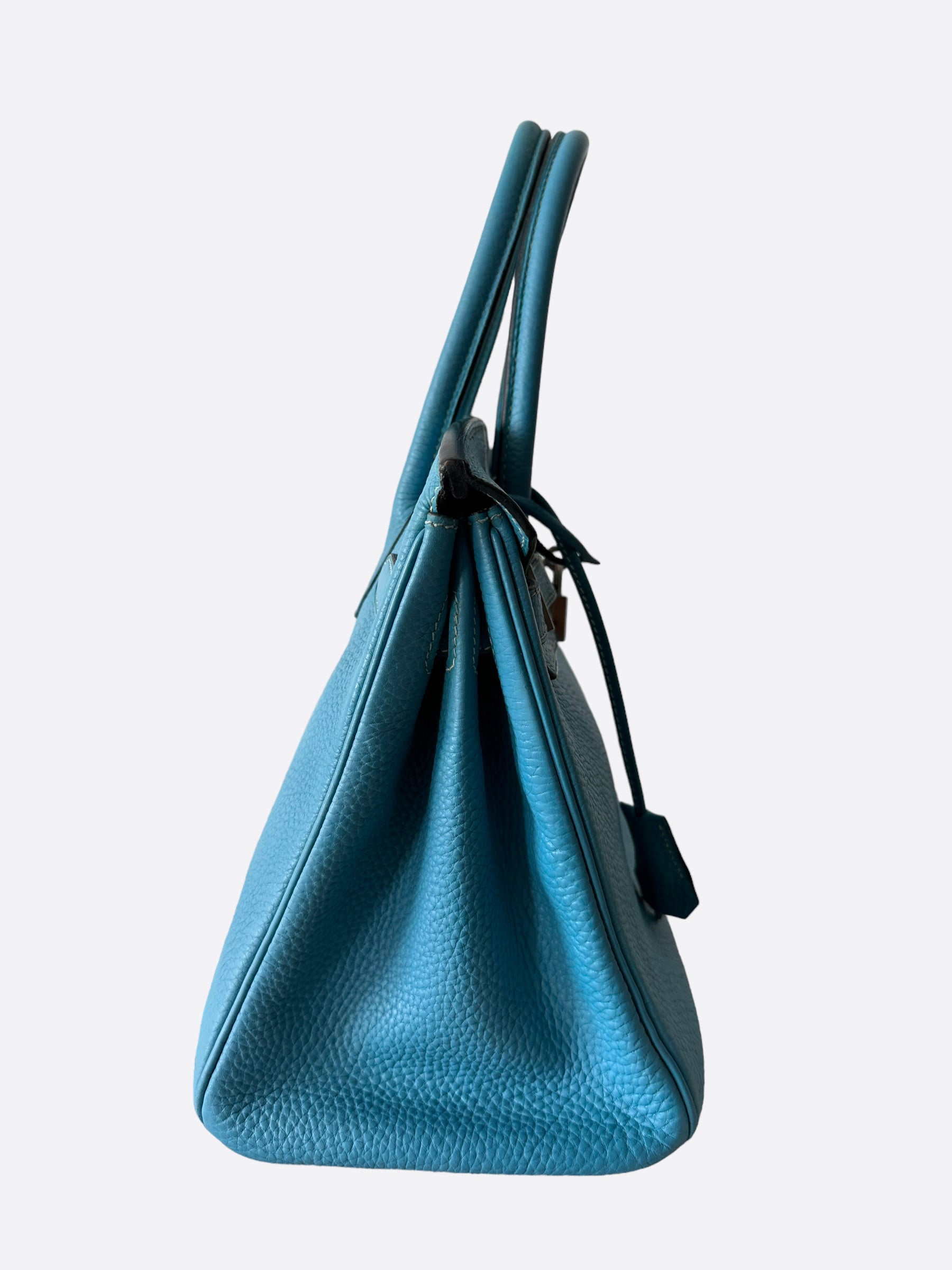 Hermes Birkin 35 Handbag Blue Jean