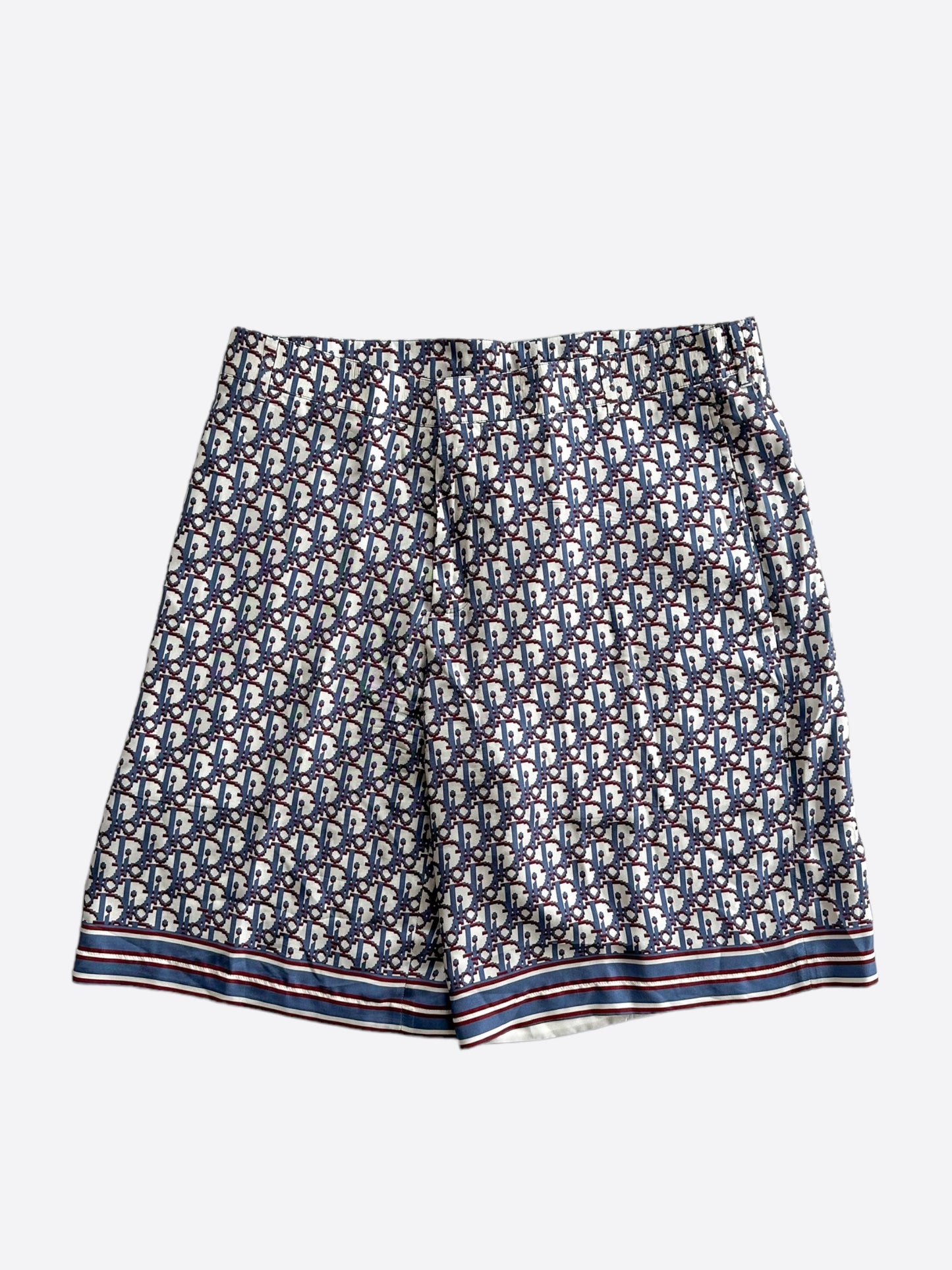 Dior Blue & Red Oblique Bermuda Shorts