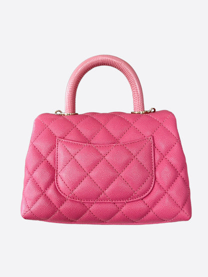 Chanel Pink Caviar & Lizard Mini Handle Bag