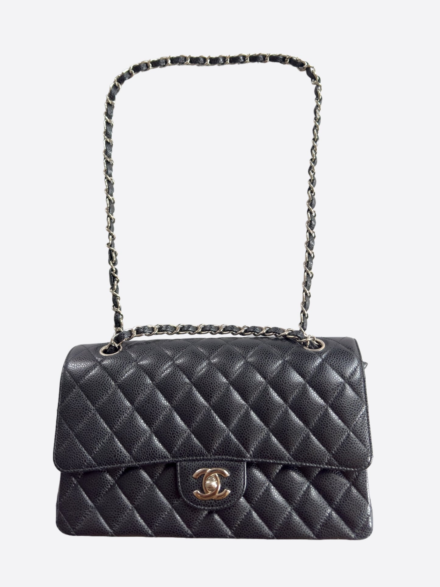 Chanel Black Caviar Quilted Medium Flap Bag