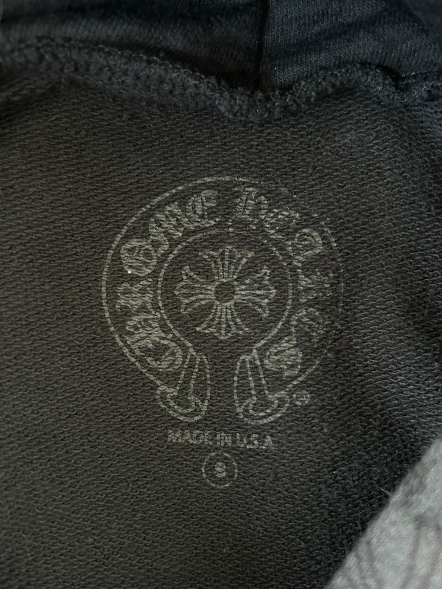 Chrome Hearts Black & White Cross Jacquard Horseshoe Logo Hoodie