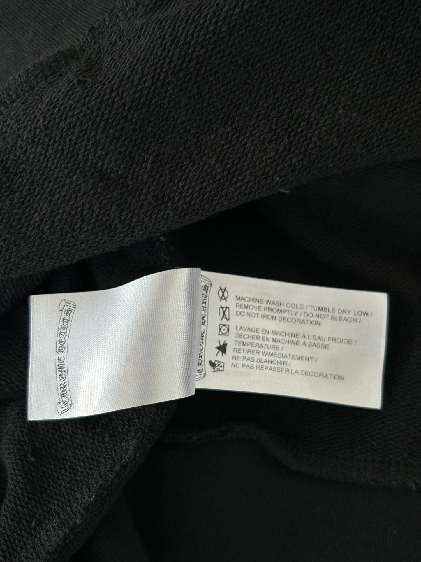 Chrome Hearts Black & White Cross Jacquard Horseshoe Logo Hoodie