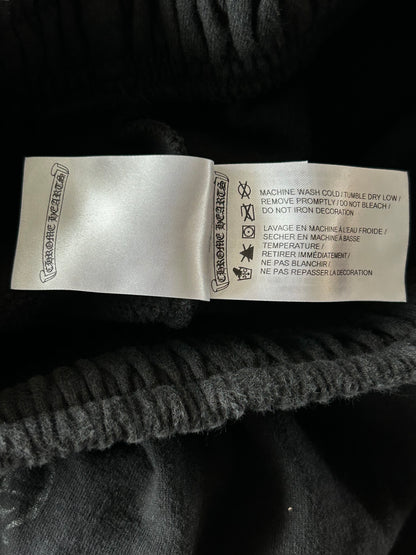 Chrome Hearts Black & Yellow Online Exclusive Horseshoe Logo Sweatpants