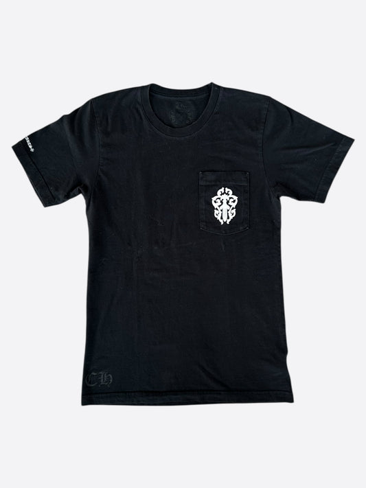 Chrome Hearts Black & White Dagger Logo T-Shirt