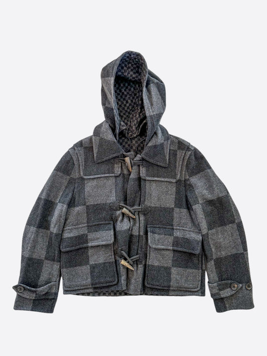 Louis Vuitton Nigo Grey Giant Damier Duffle Coat