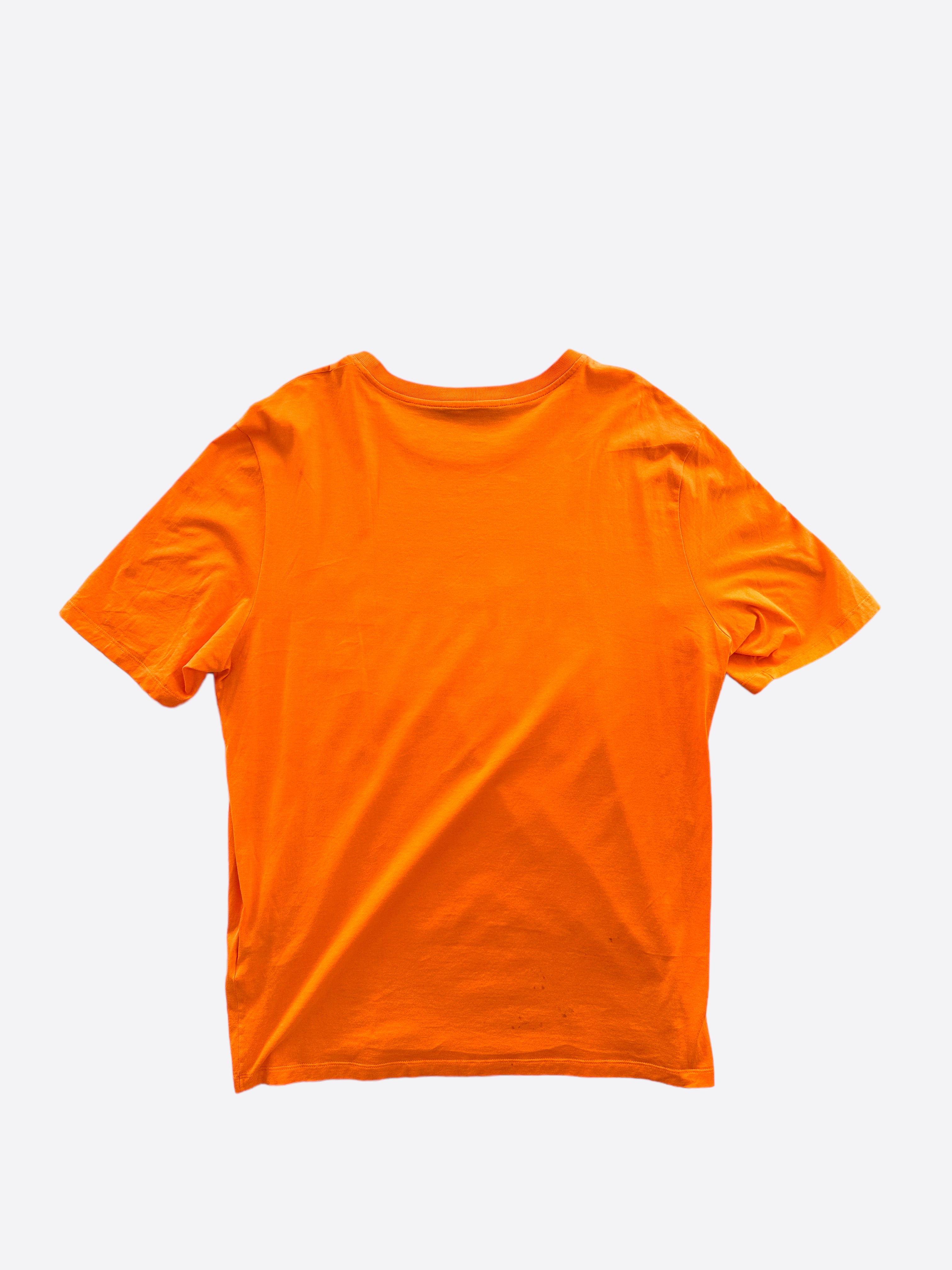 Orange print hot sale shirt