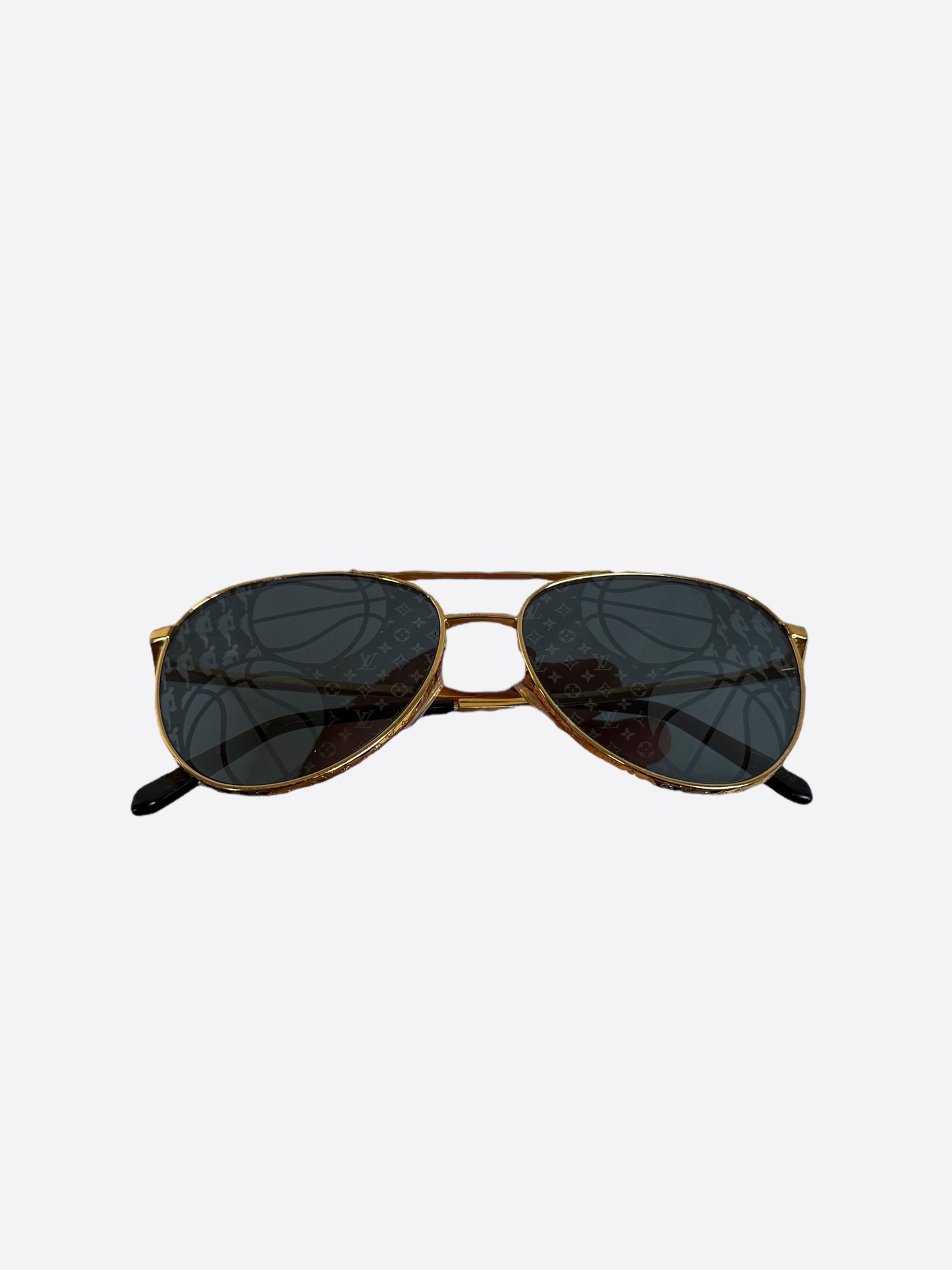 Louis Vuitton NBA Gold Monogram Pilot Sunglasses