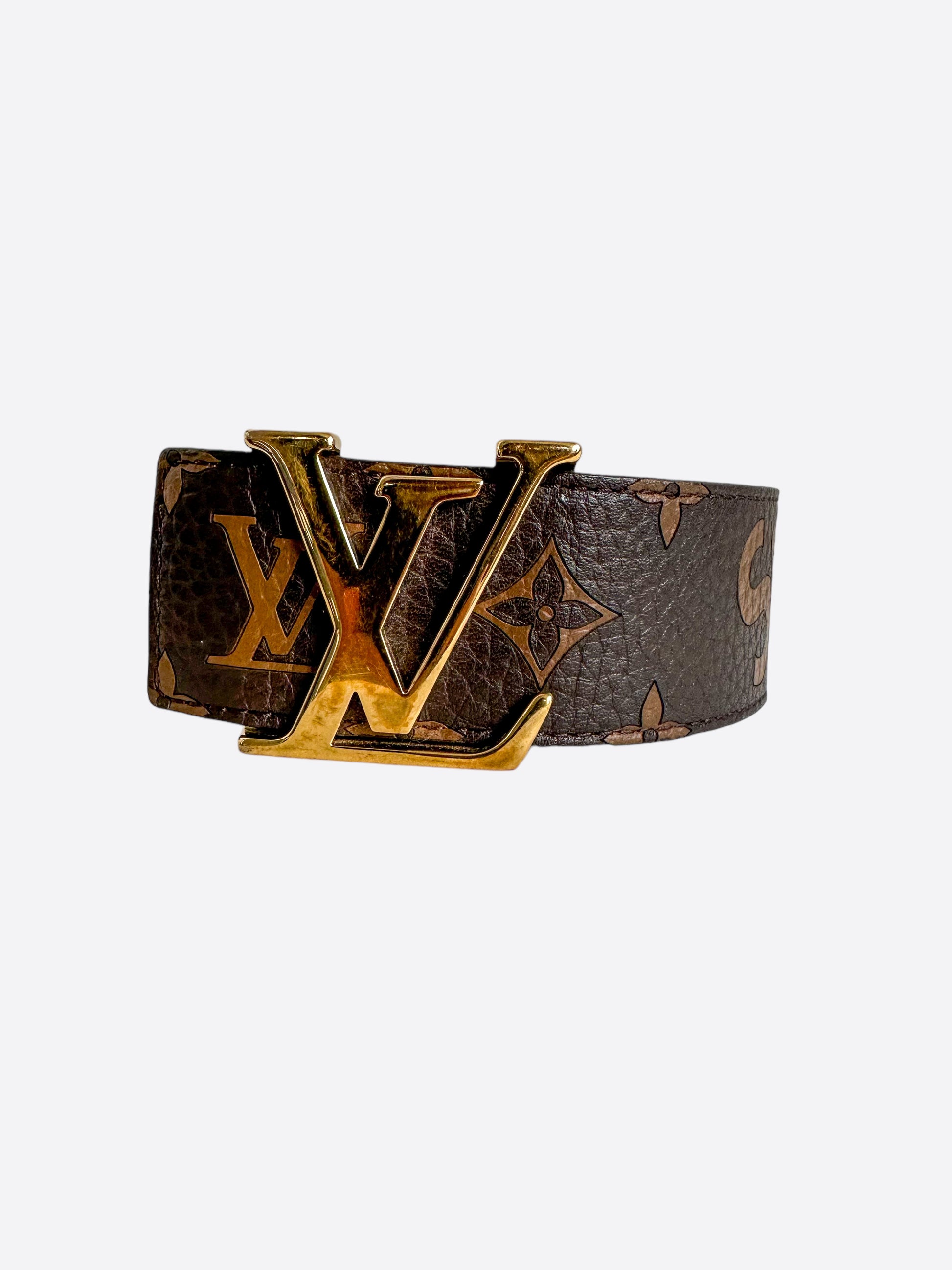 Brown Louis Vuitton Supreme Belt
