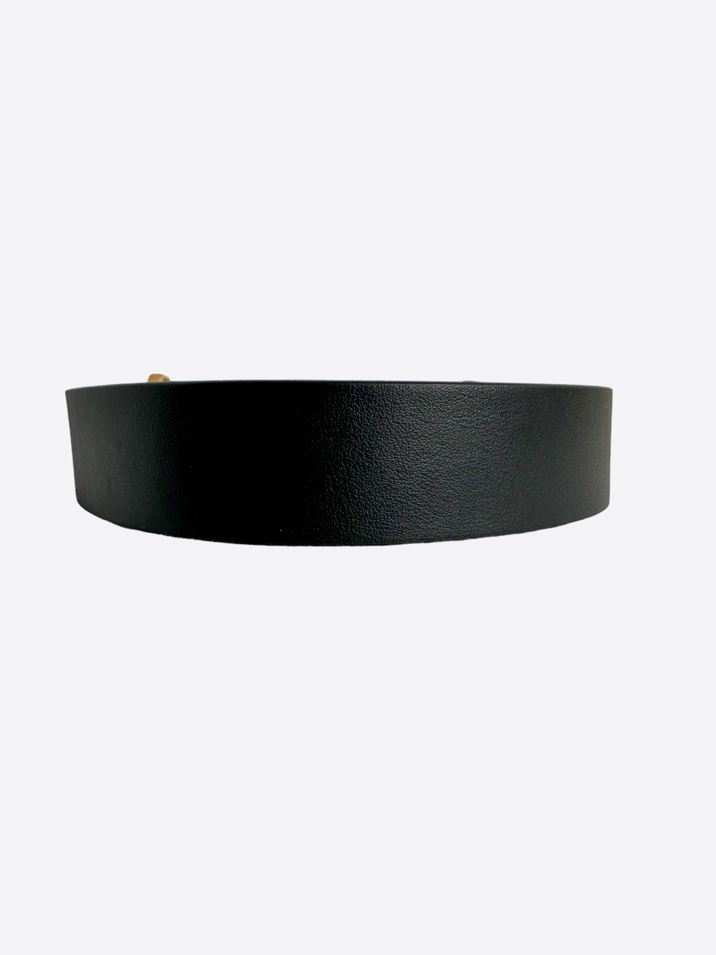 Dior Black & White Reversible Gold Buckle Belt