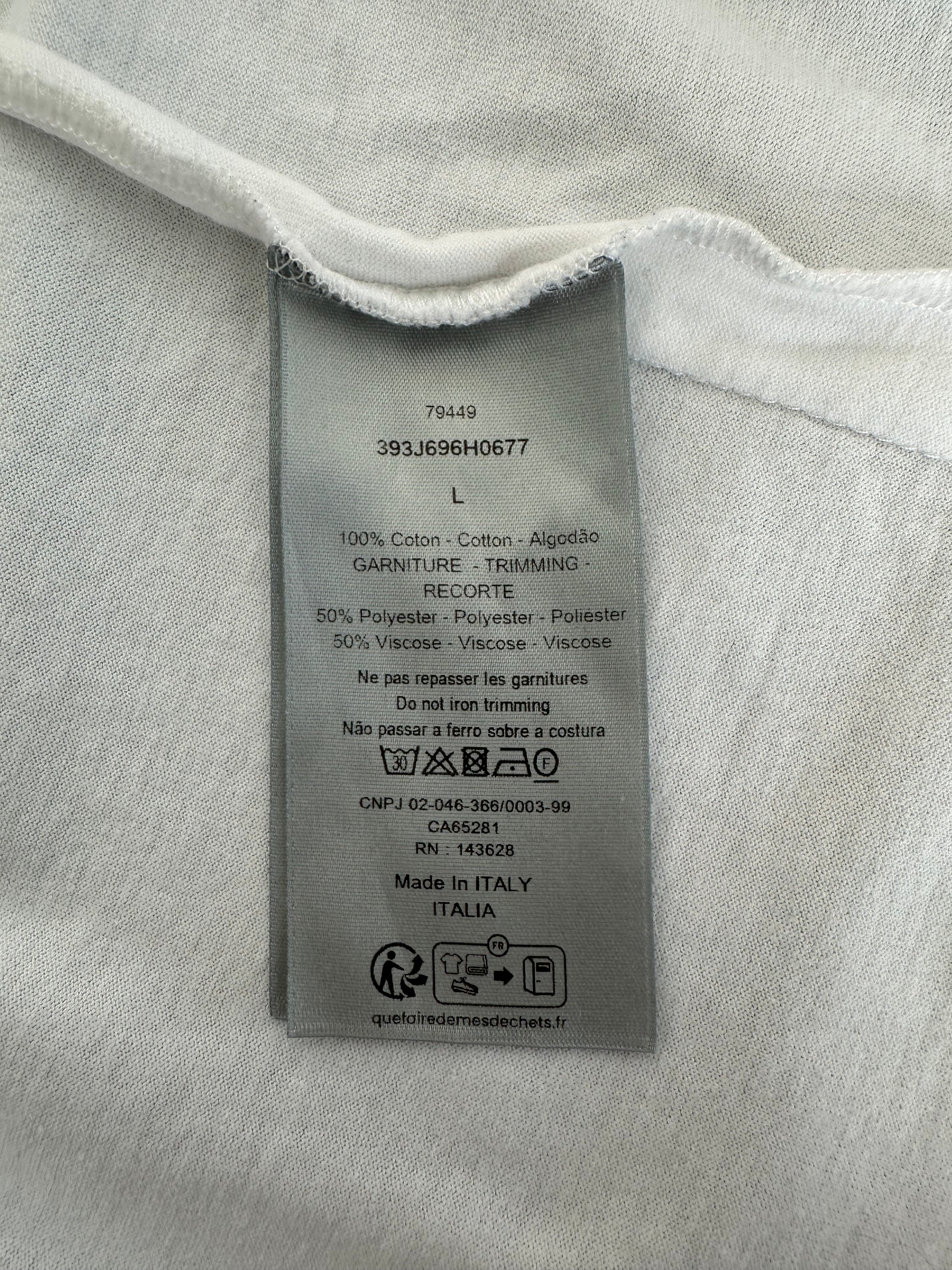 Dior White CD Diamond Logo Embroidered T-Shirt – Savonches