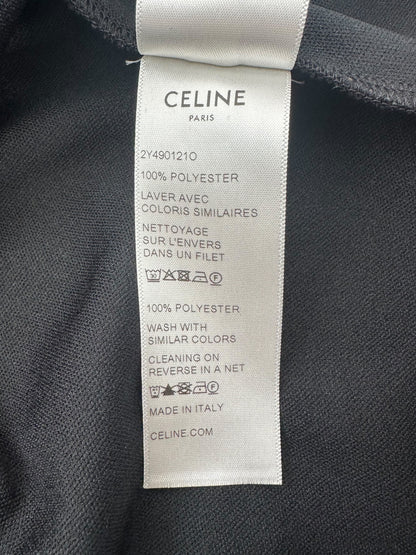 Celine Black & White Logo Striped Track Jacket