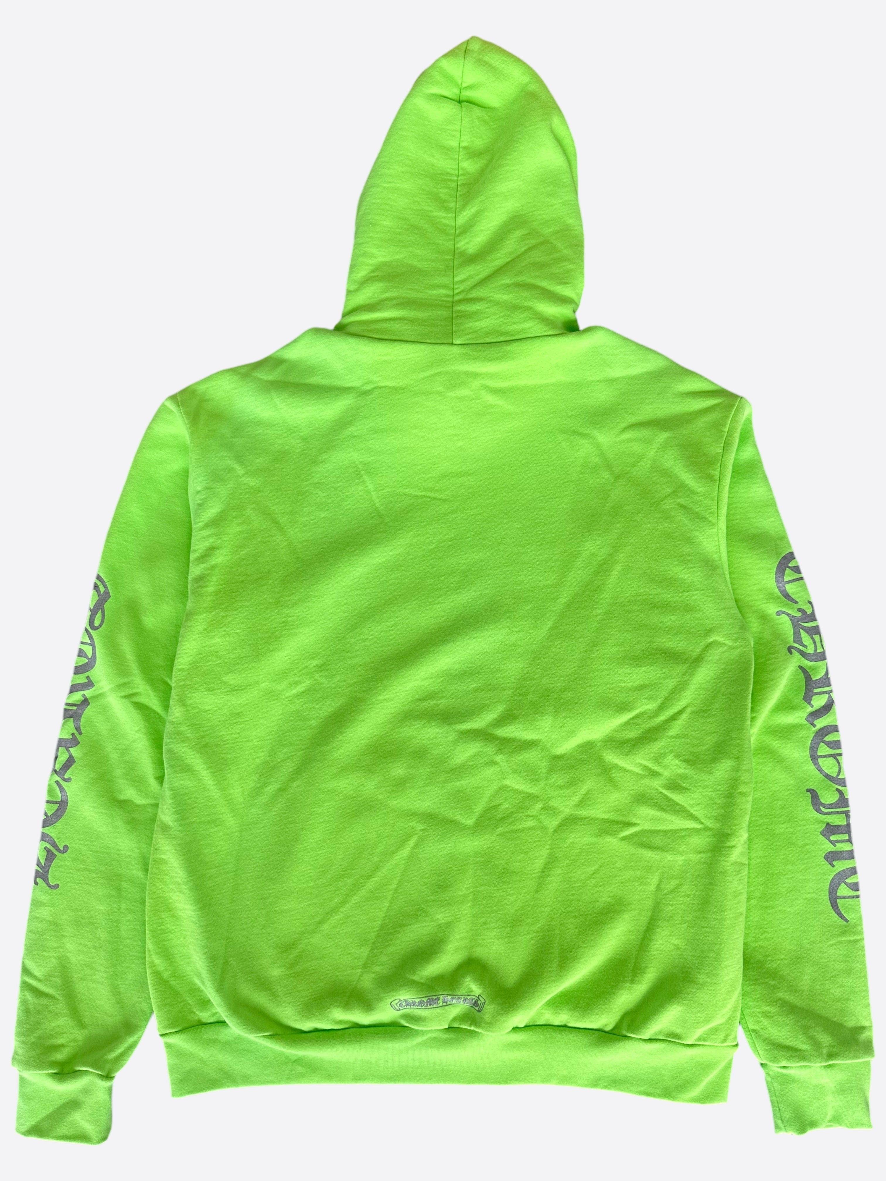 Chrome Hearts Vertical logo P.O Hoodie Neon Green Miami限定 chrome-hearts-miami-exclusive-