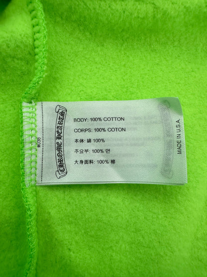 Chrome Hearts Neon Green & Silver Script Logo Hoodie