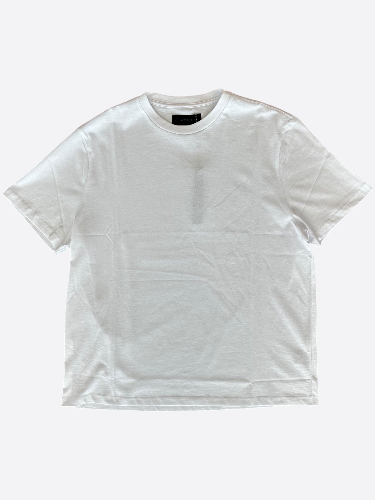 Amiri White Mini MA Logo Embroidered T-Shirt