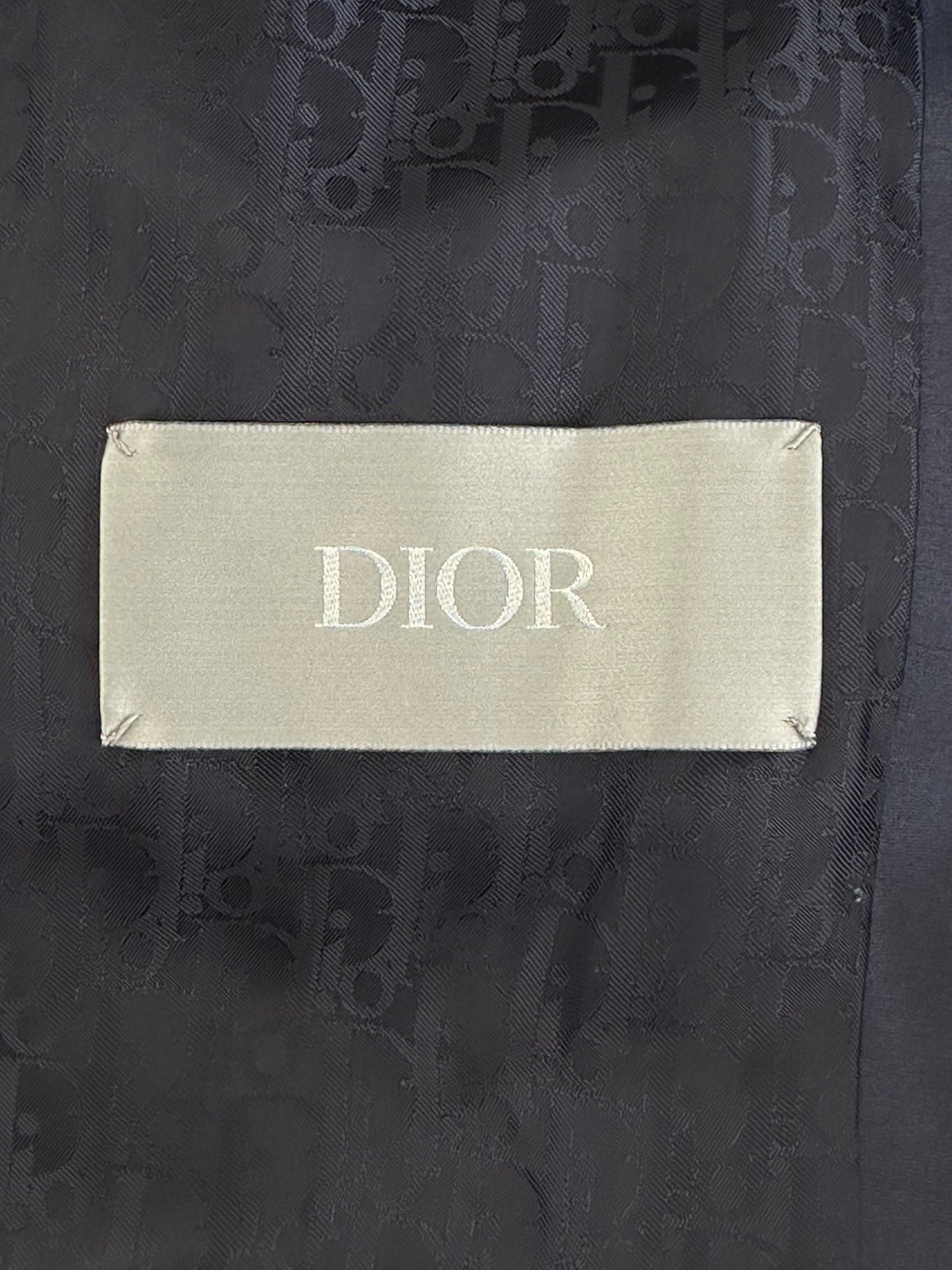 Dior Air Jordan Navy & White Embroidered Silk Bomber