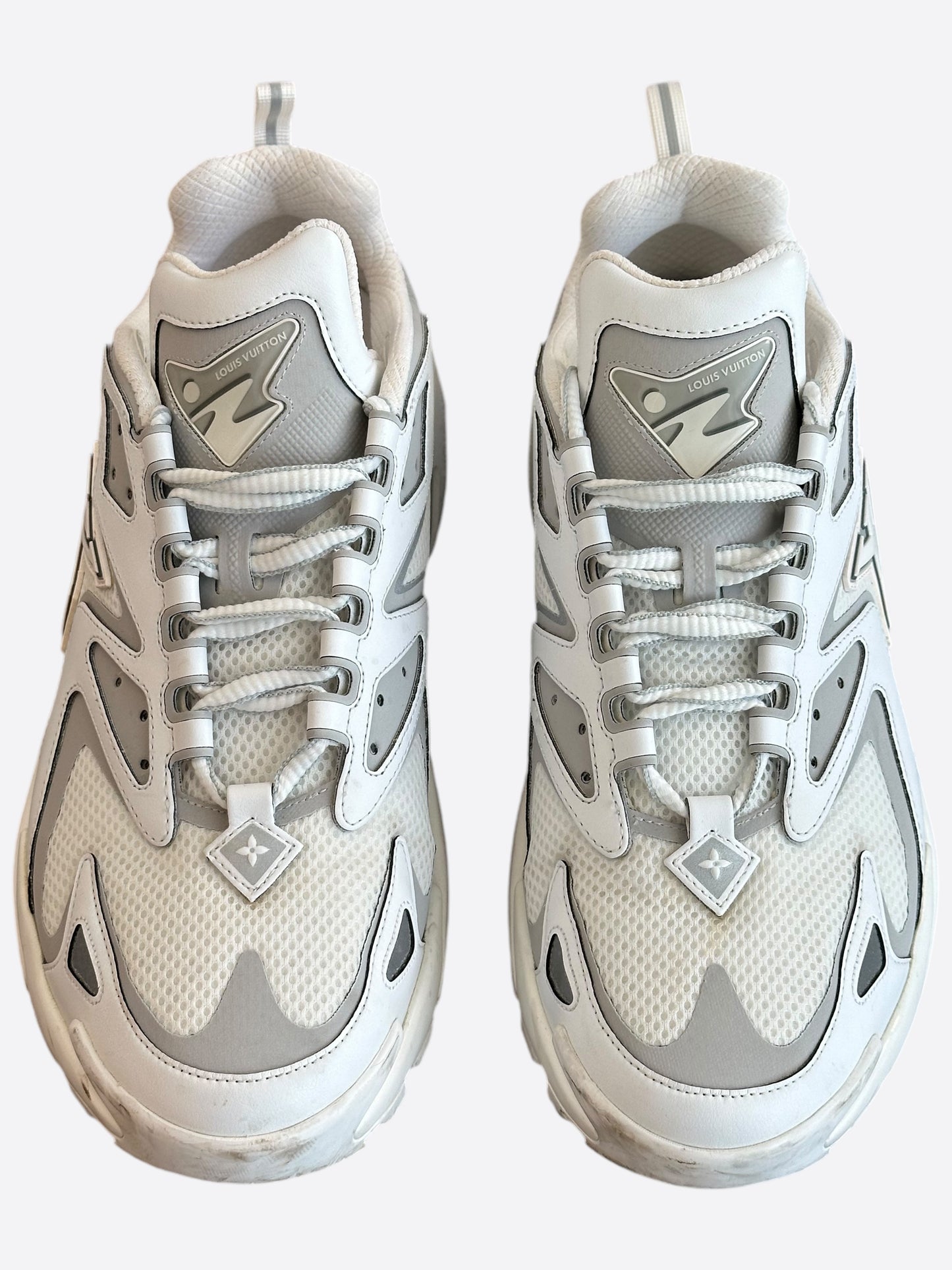 Louis Vuitton White & Grey Tatic Sneakers